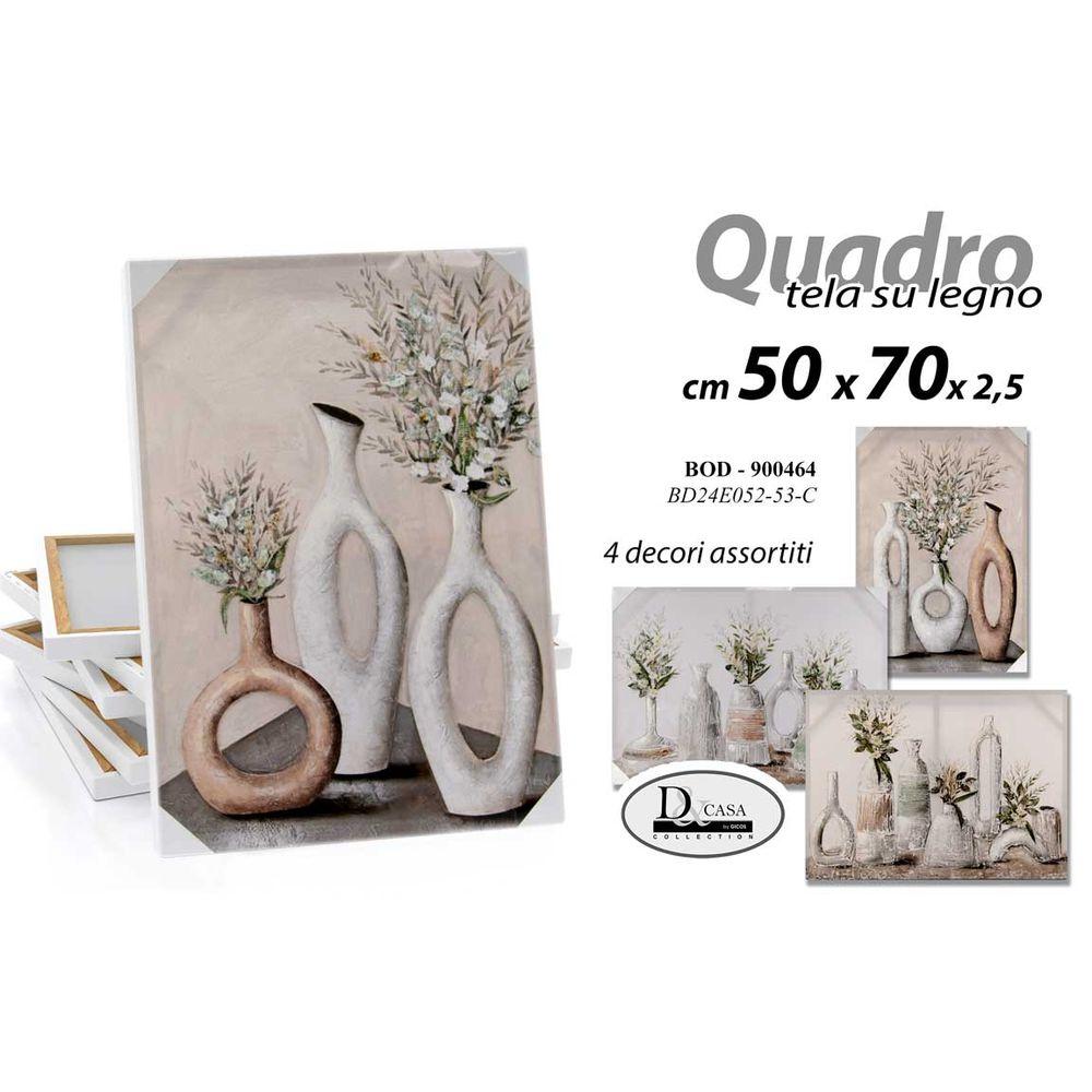 Bod/Quadro As 50*70*2,5    Bd24E052-53/C - Tela Assortito - Quadri | Mikasa