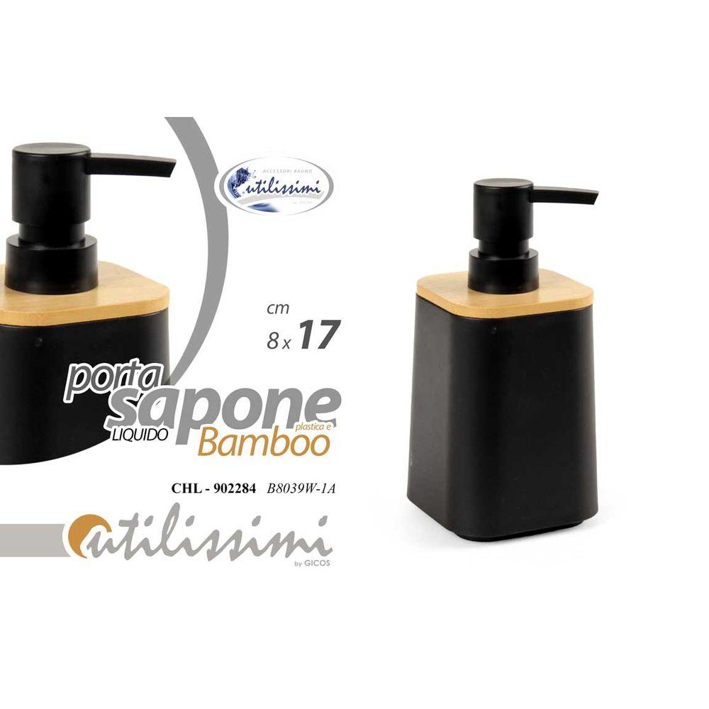 Chl/P.Sapone Liq Nero 8*8*16,9 B8039W-1A - Nero - Bagno | Mikasa