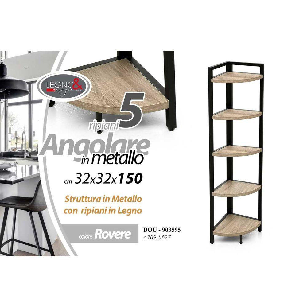 Dou/Angol 5Rip Rov 32*32*150   A709-0627 - Nero - Mensole, Scaffali & Ripiani | Mikasa