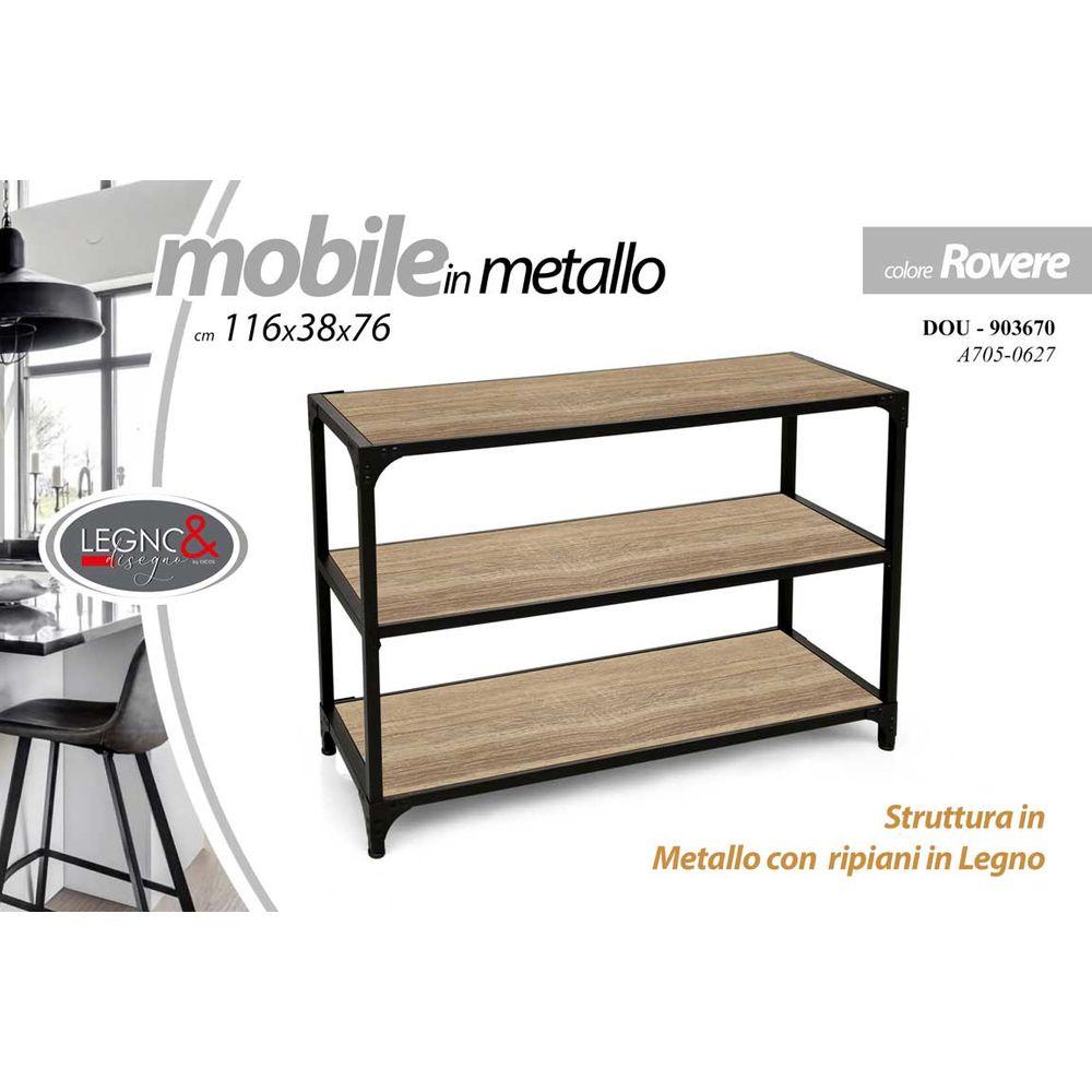 Dou/Scaff 3 Rip Rov 116*38*76  A705-0627 - Nero - Mensole, Scaffali & Ripiani | Mikasa