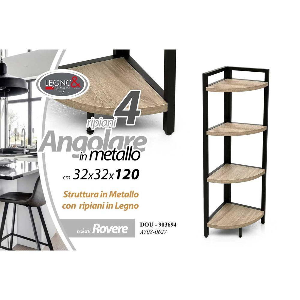 Dou/Angol 4Rip Rov 32*32*120   A708-0627 - Nero - Mensole, Scaffali & Ripiani | Mikasa