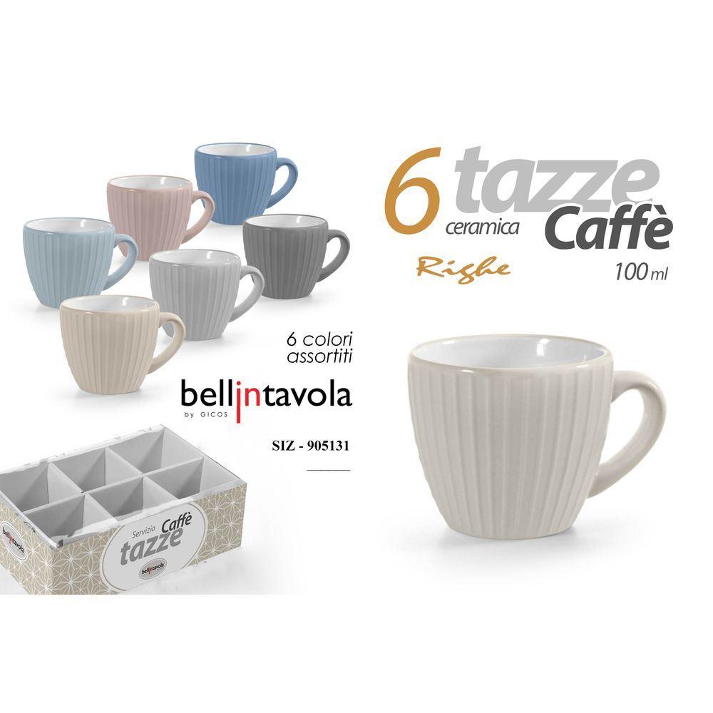 Siz/Set 6 Caffe 100Ml Ceramic 905131