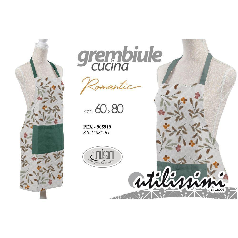 Pex/Grembiule Romantic 60*80 Sji-15085-R1 - Tessuto Verde - Grembiuli | Mikasa