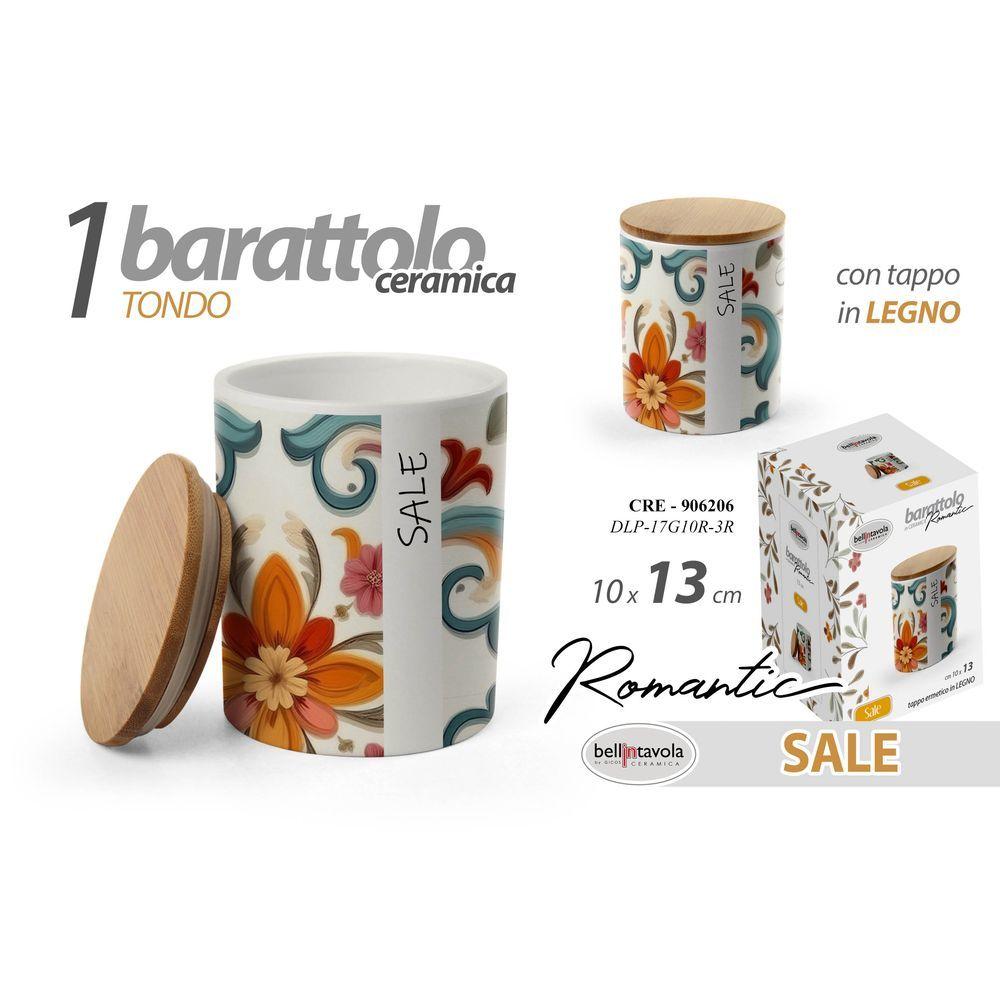 Cre/Barattolo Sale Romantic 10*13 Dlp17G10R-3R - Ceramica Verde - Barattoli & Biscottiere | Mikasa