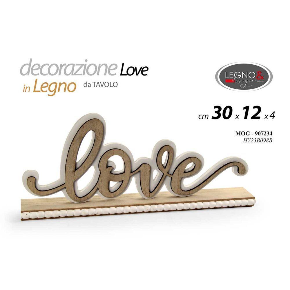 Mog/Frase Love 29,5*4*12,2 Hy23B098B - Legno - Scritte | Mikasa