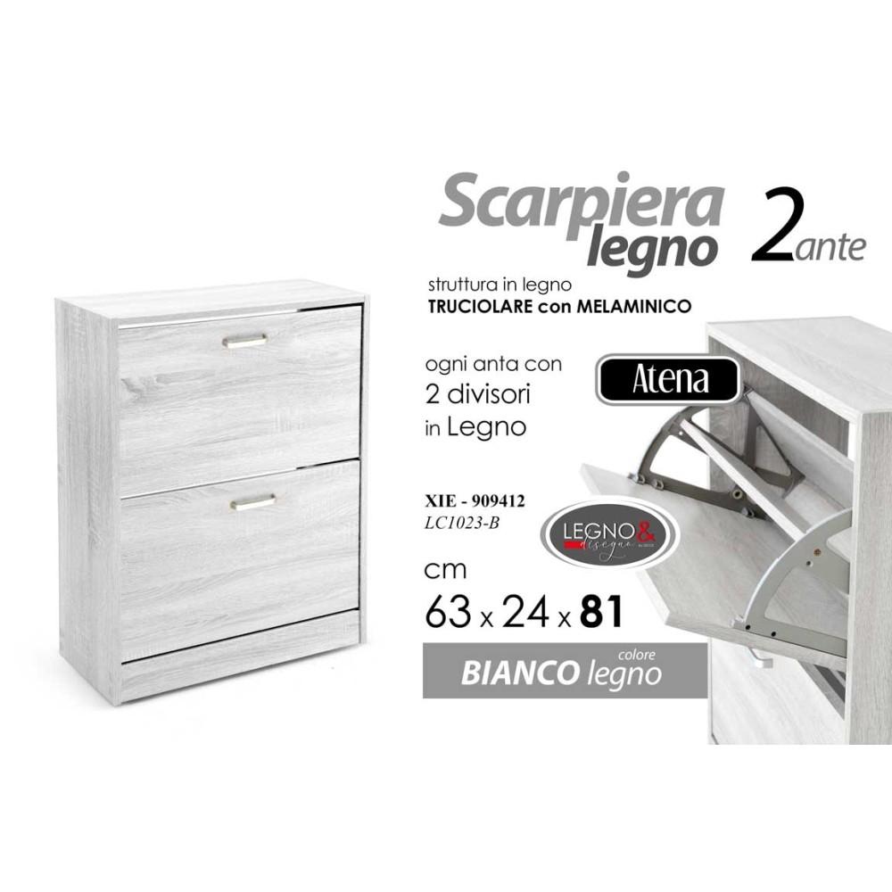 Xie/Scarpiera 2Ante Bianca 63*24*91Cm