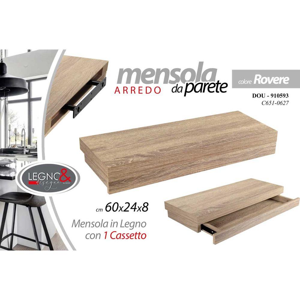 Dou/Mensola C/Cas.Rov 60*24*8  C651-0627 - Mensole, Scaffali & Ripiani | Mikasa