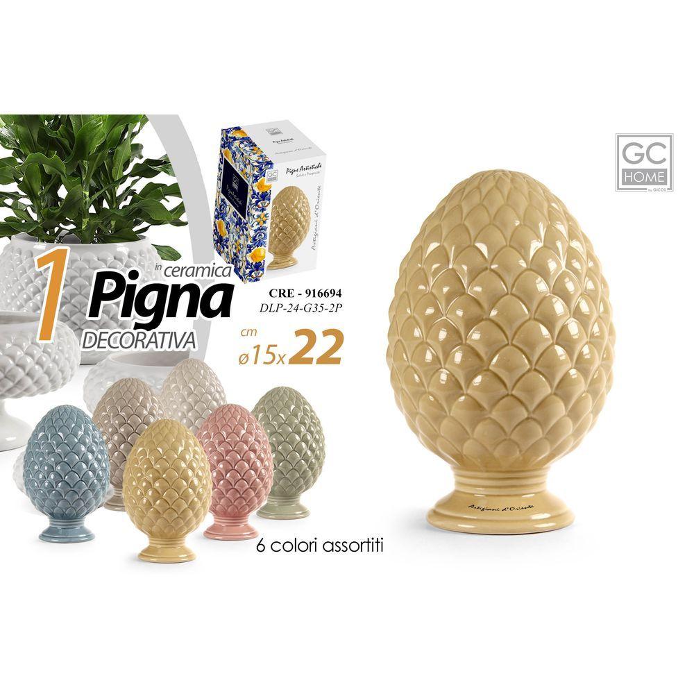 Cre/Pigna Ass 14,4*14,7*22,5 Dlp24G35-2P - Ceramica Assortito - Pigne | Mikasa