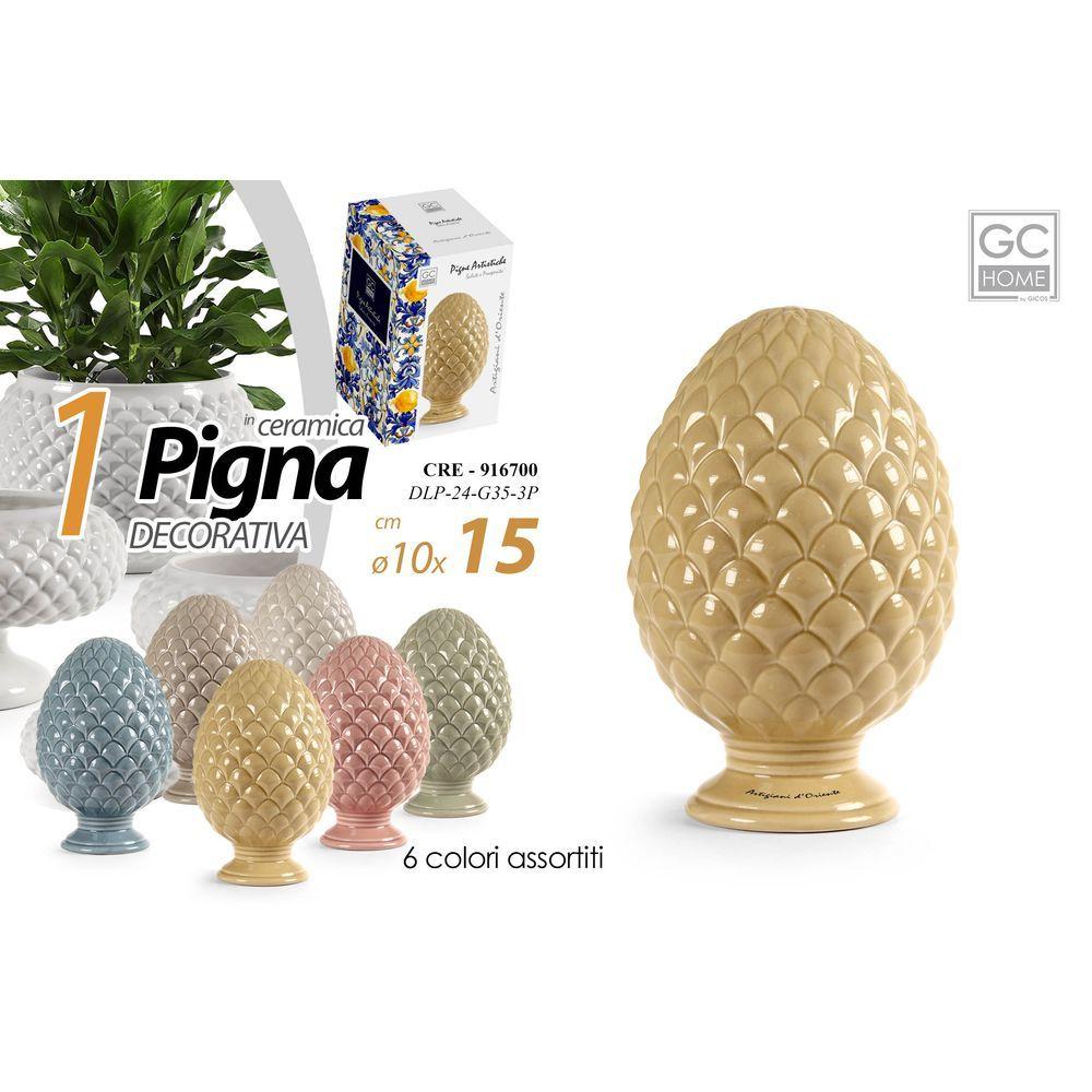 Cre/Pigna Ass 10*10*15,3 Dlp24G35-3P - Ceramica Assortito - Pigne | Mikasa