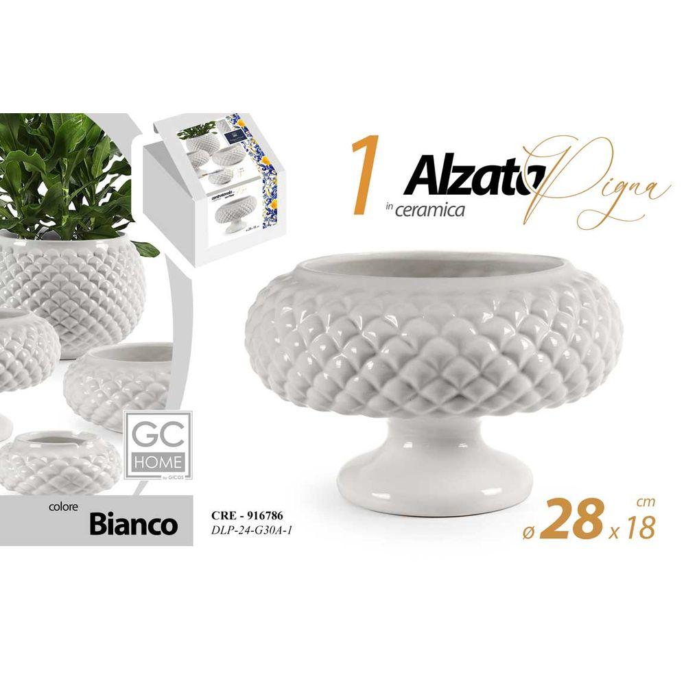 Cre/Alzata Bca Pigna 28*18   Dlp24G30A-1 - Bianco - Centrini | Mikasa