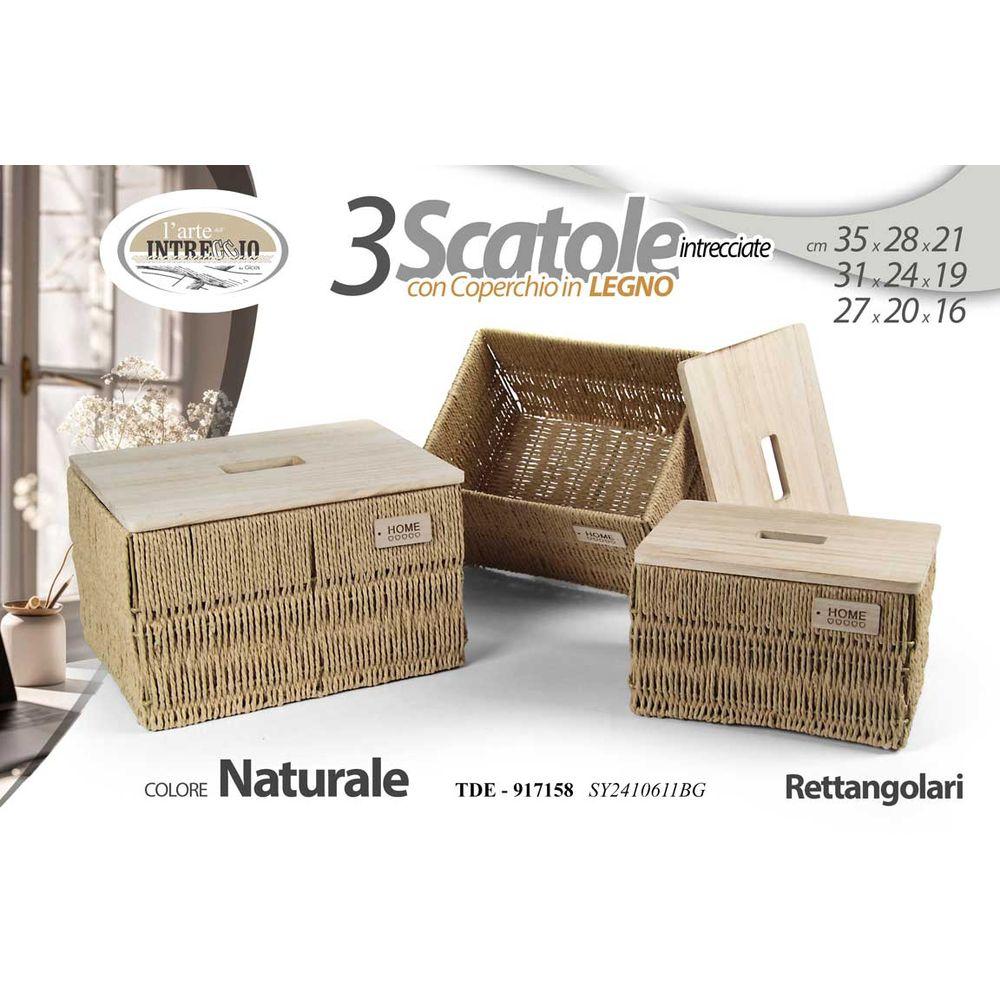 Tde/Scatola Rettangolare Beige Media 31*24*19CM 923609 Sy2410611Bg