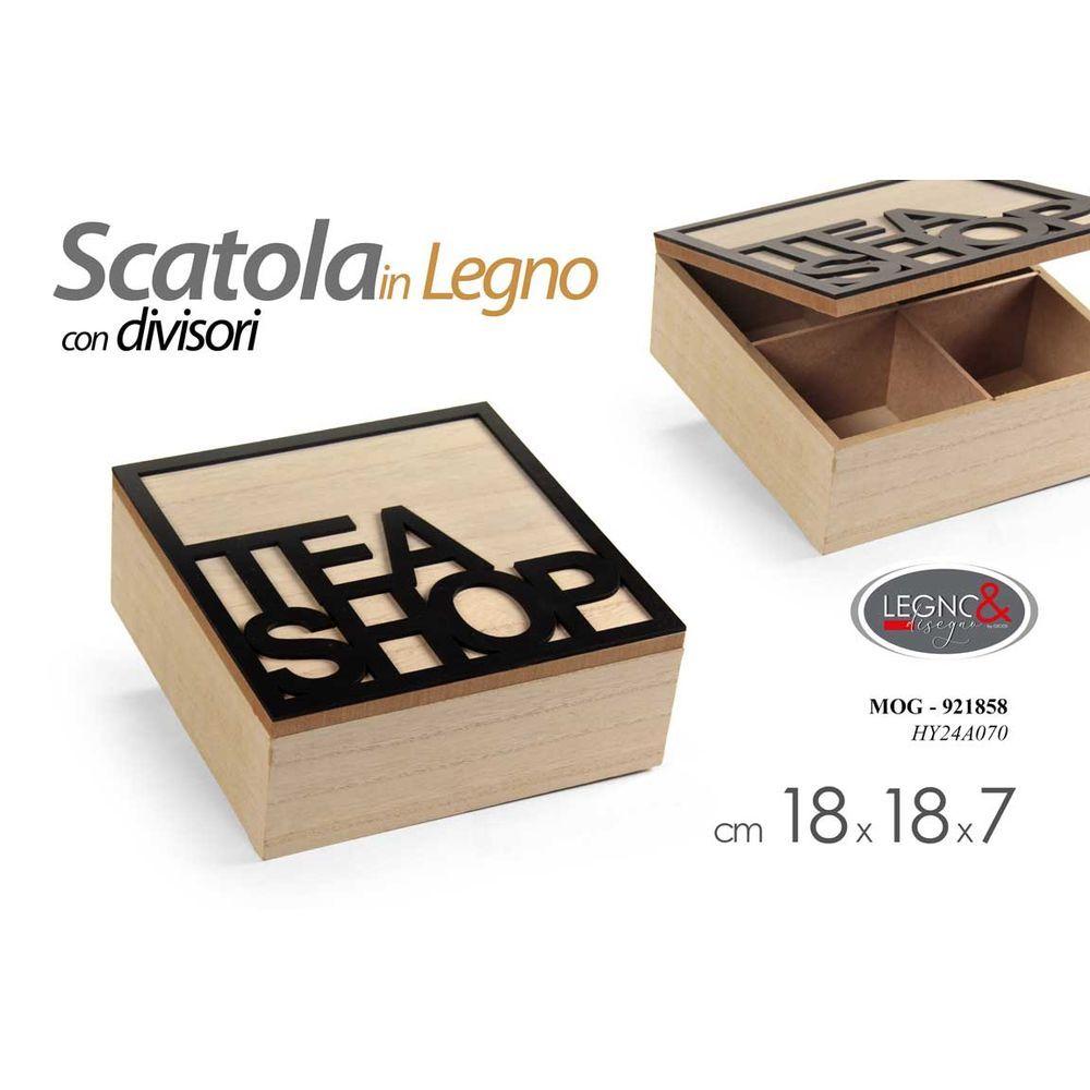 Mog/Scatola Tea Mdf Mar 18*7Cm Hy24A070 - MDF Marrone - Porta The | Mikasa