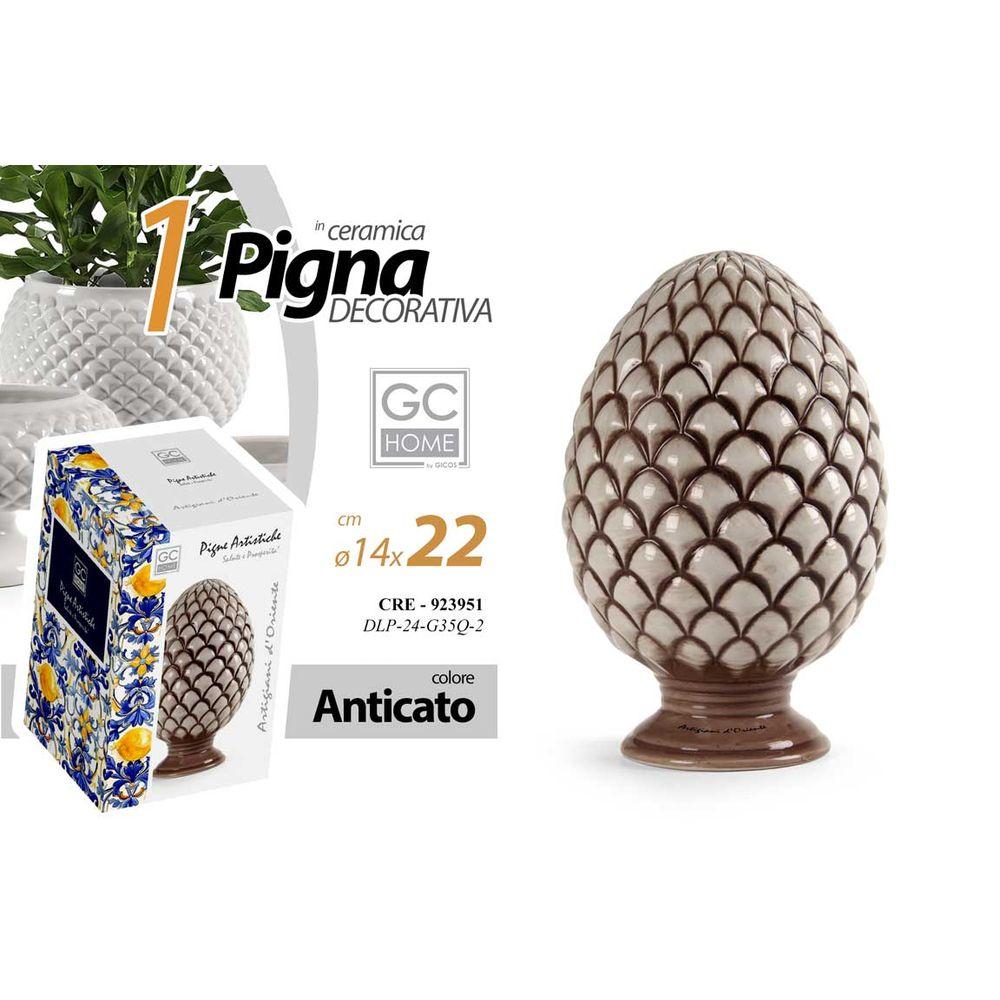 Cre/Pigna Antic 14*14,7*22,5 Dlp24G35Q-2 - Tortora - Pigne | Mikasa