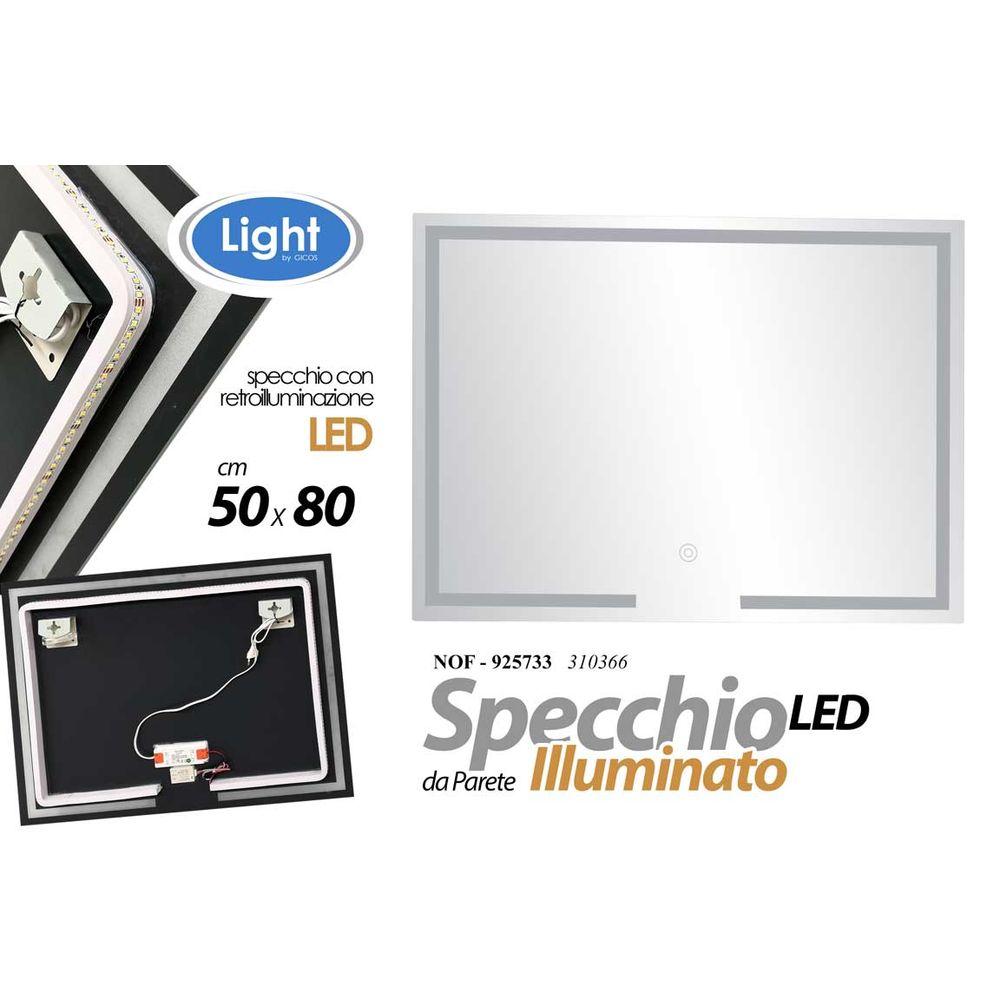 Nof/Specchio Led Rett. 80*60*2,5  310366
