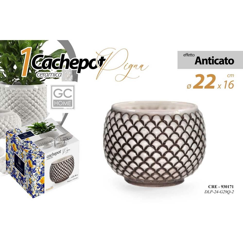 Cre/Cachepot Pigna Ant 22*16 Dlp24G29Q-2