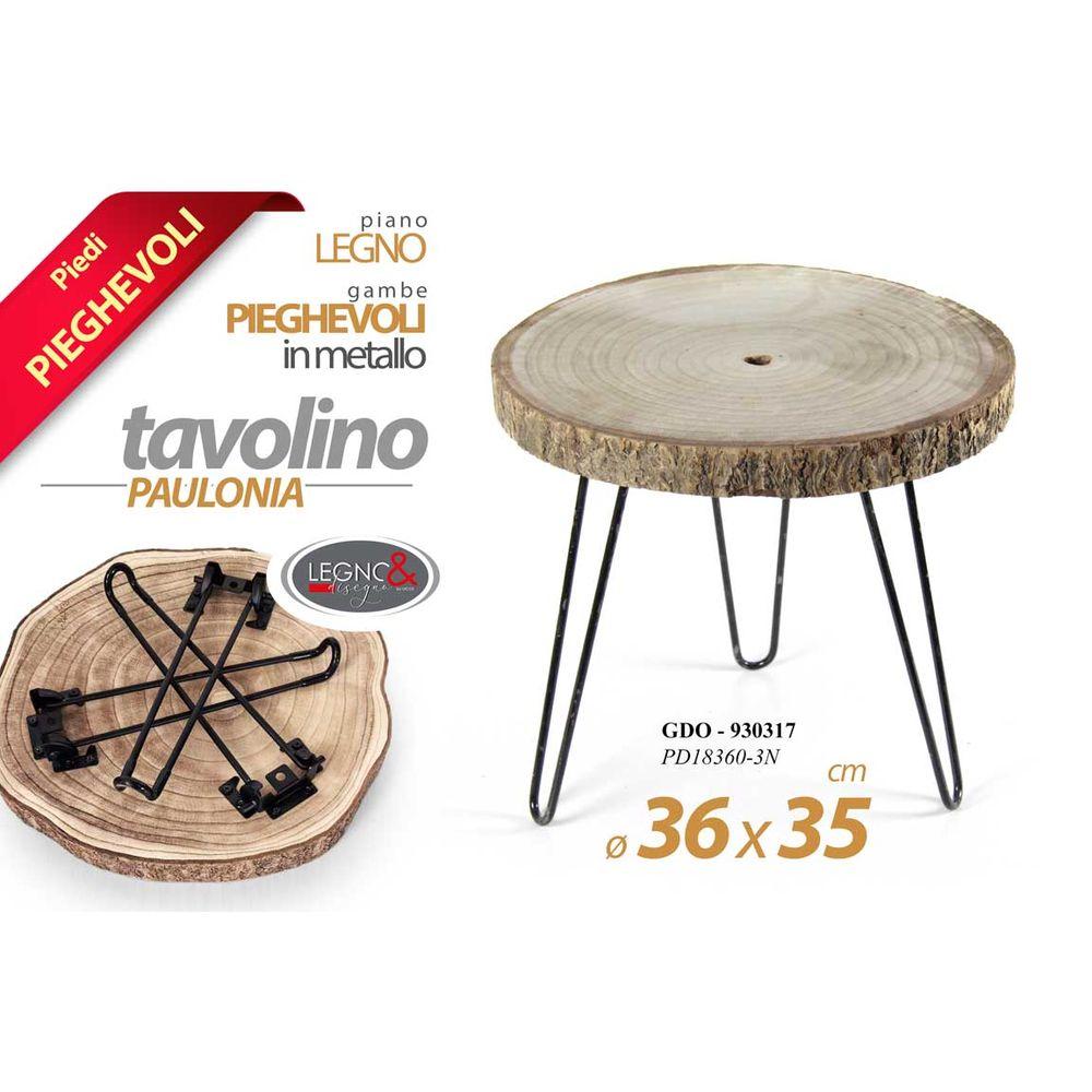 Gdo/Tavolino Paulonia 36*35,5 Pd18360-3N