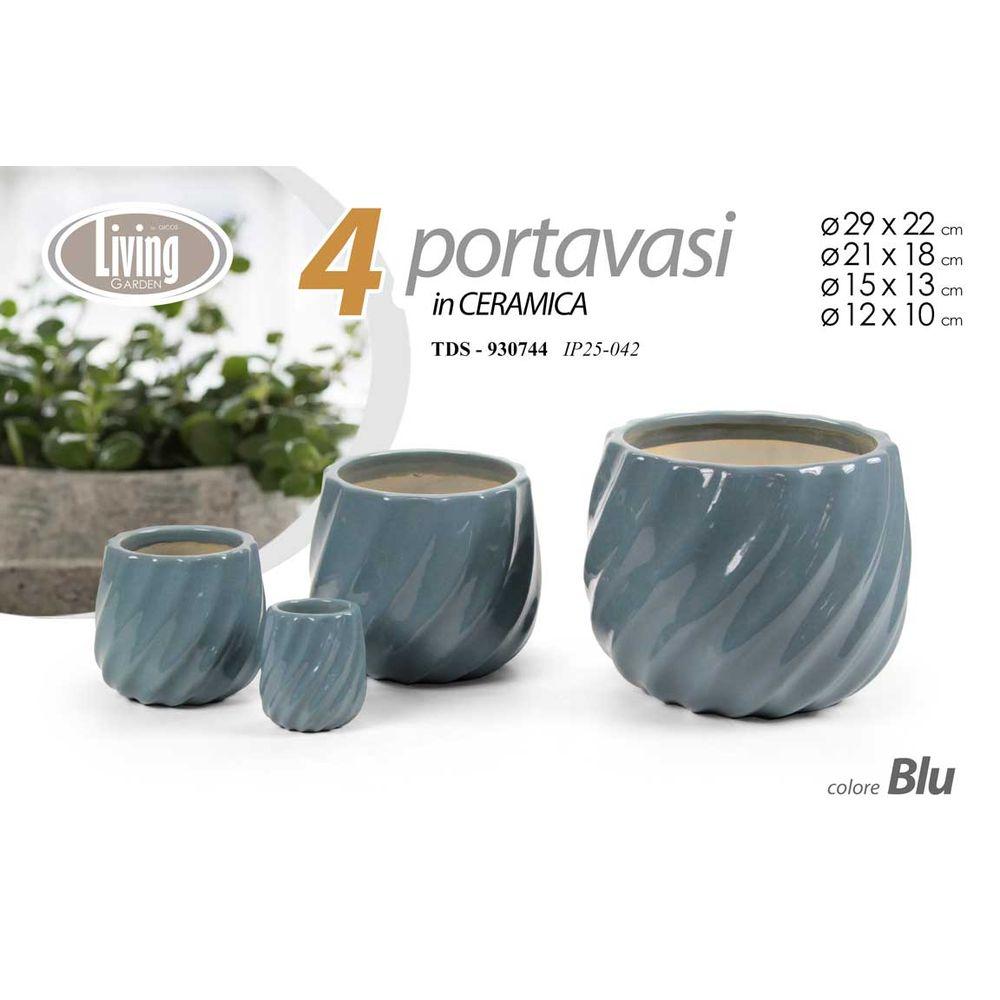 Tds/Cachepot Blu 9*9*11Cm 940552 Ip25-042