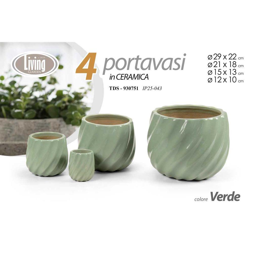 Tds/Cachepot Verde 9*9*11Cm 940590 Ip25-043