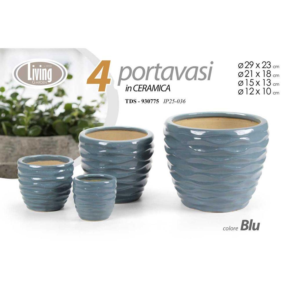 Tds/Cachepot Blu 21*21*18Cm 940651 Ip25-036