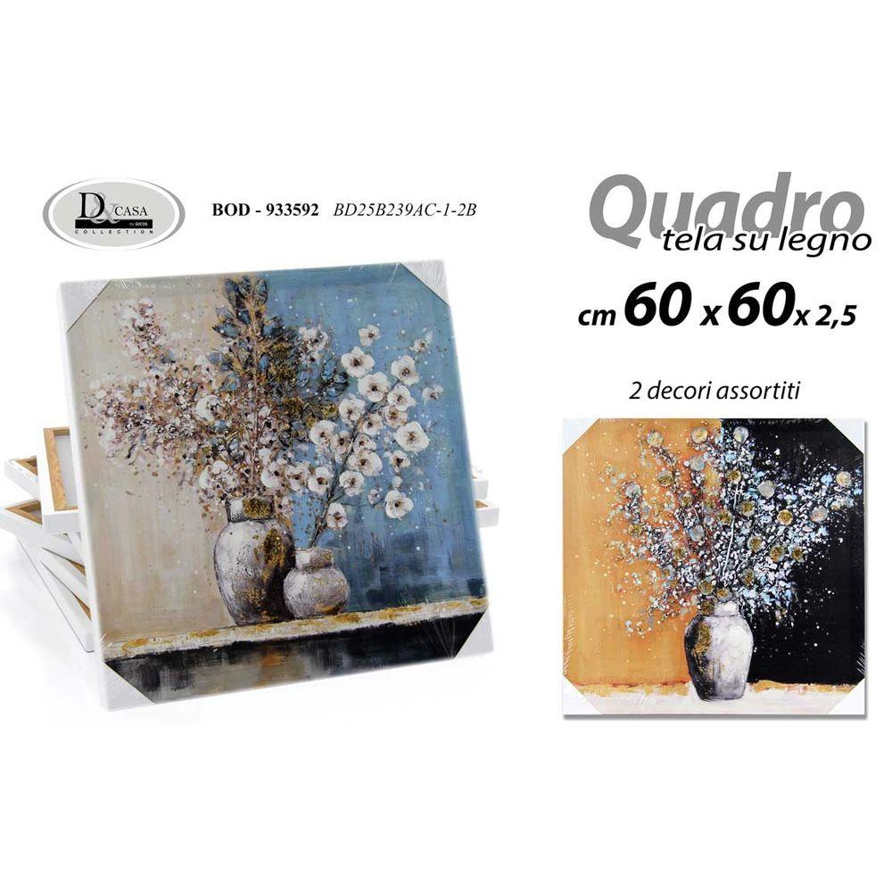 Bod/Quadro Ass 60*60*2,5 Bd25B239Ac-1-2B - Tela Assortito - Quadri | Mikasa