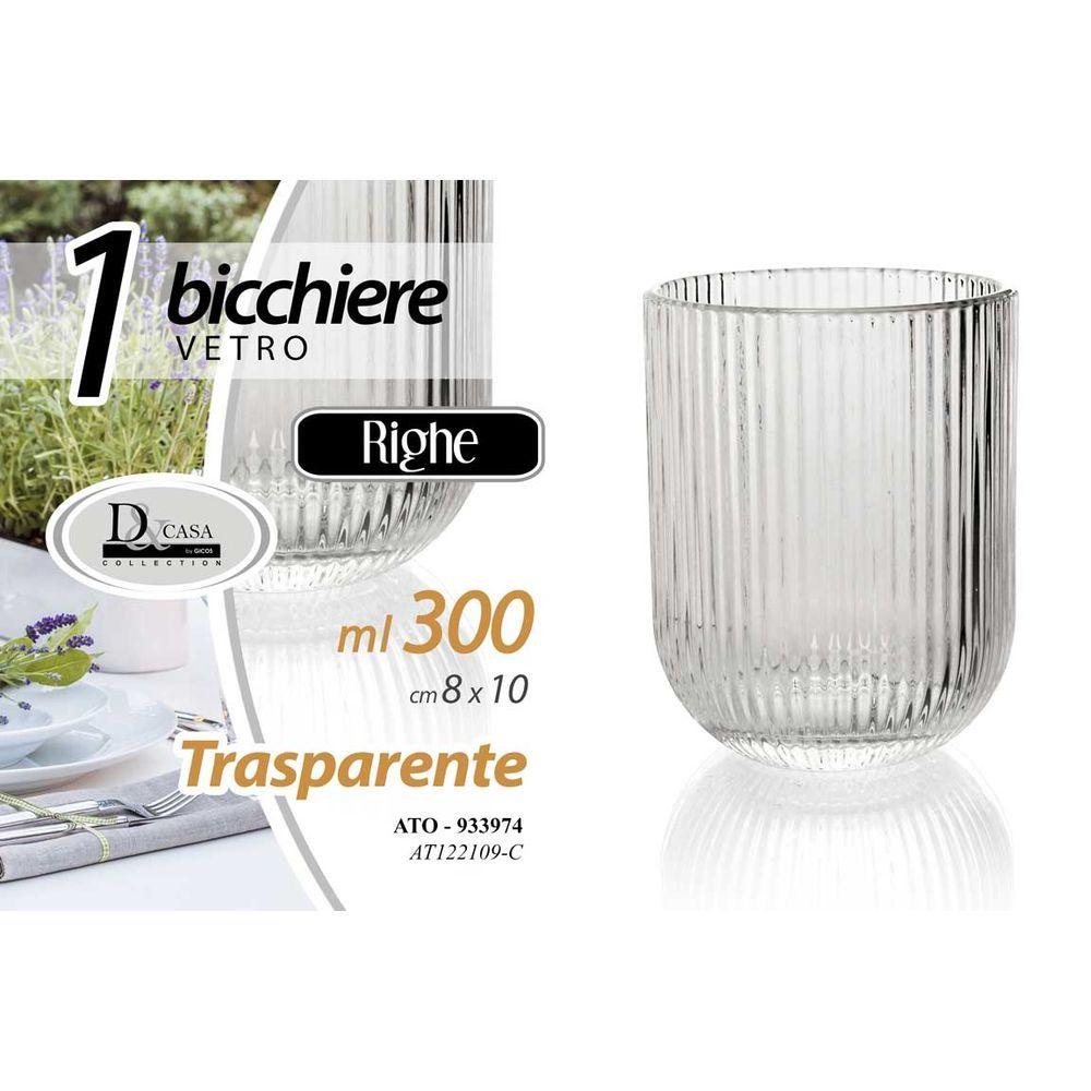 Ato/Bicch.Rig.300Ml Tras 8*10 At122109-C - Vetro Trasparente - Bicchieri | Mikasa