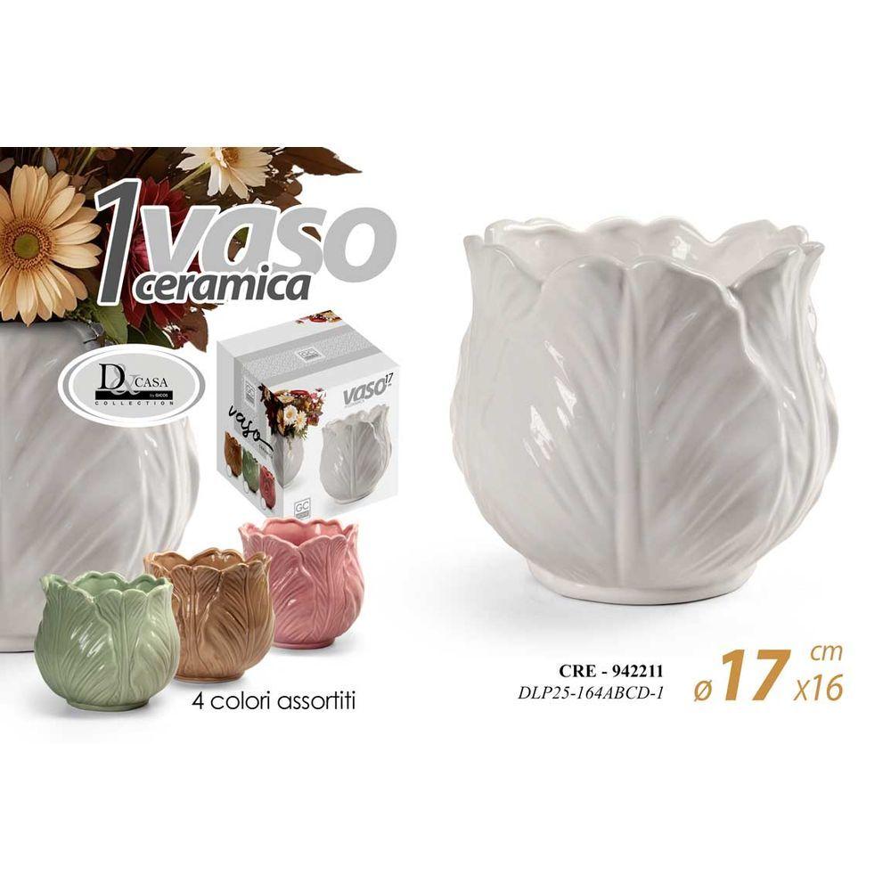 Cre/Vaso Ass 17*17*16  Dlp25164A/B/C/D-1 - Ceramica Assortito - Vasi & Accessori | Mikasa