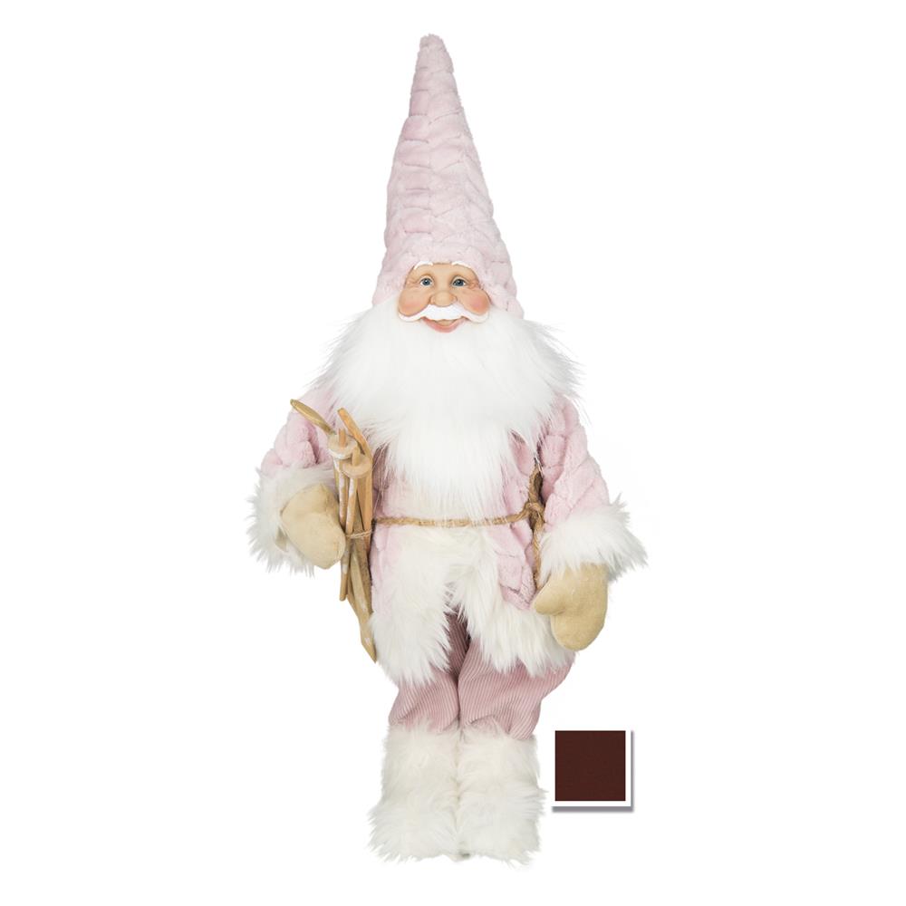Adm 53410 64Cm Fabric Standing Santa Burgundy - Tessuto Rosso - Pupazzi | Mikasa