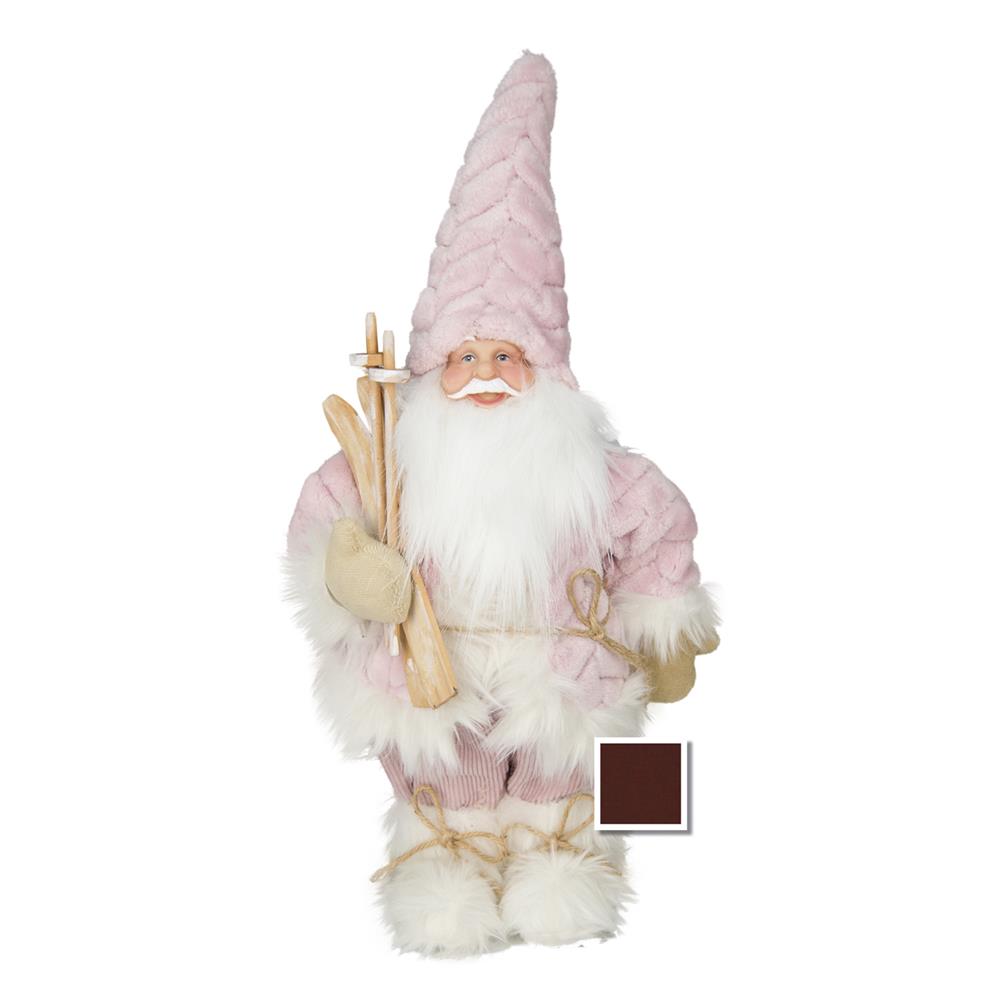 Adm 53413 44Cm Fabric Standing Santa Burgundy - Tessuto Rosso - Pupazzi | Mikasa