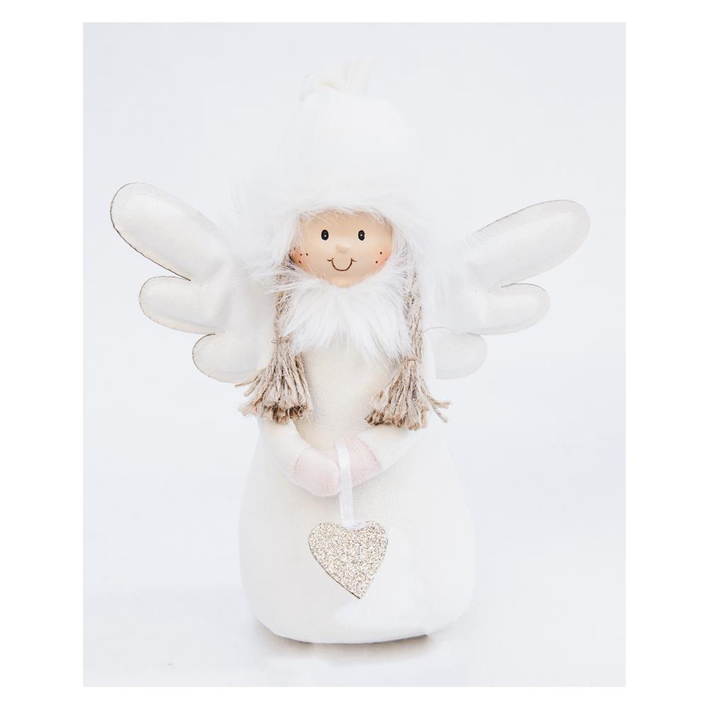 Adm 55656 Deco Angel With Heart Cream Small 16X7X20Cm - Crema - Pupazzi | Mikasa