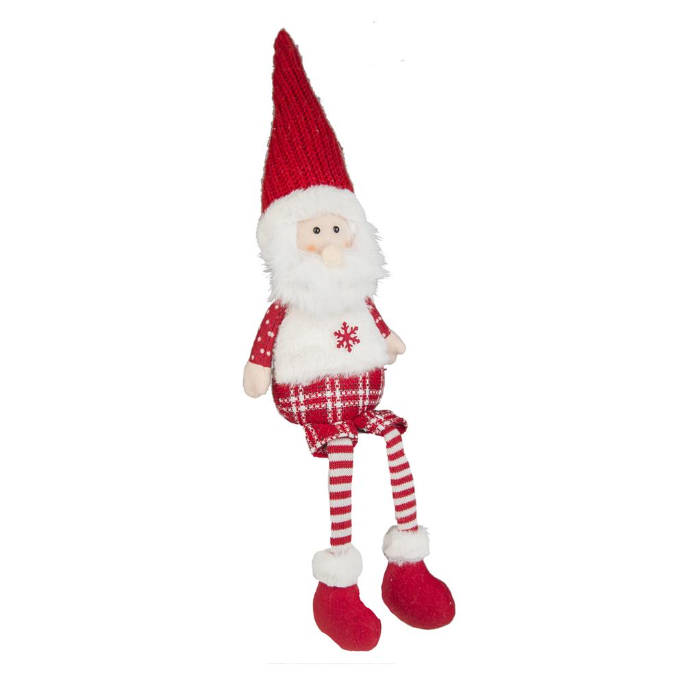 Adm 57639 Deco Santa Seduto Fiocco Neve 18*10*50Cm