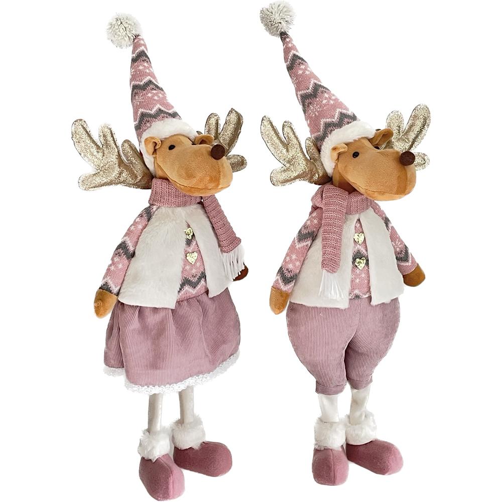 Adm 58732 Deco Cervo Mountain Stand 28*13*78Cm Pink 2 Ass.