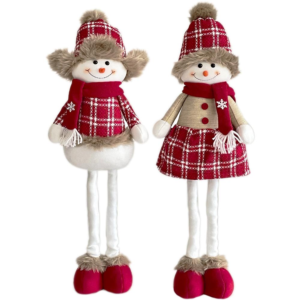 Adm 58738 Deco Snowman Estendibile Small 20*12*63Cm 2 Ass.