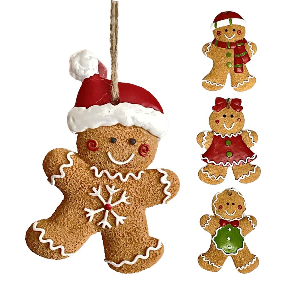 Adm 59047 Deco Albero Pan Di Zenzero Xmas 6,5*1*8Cm 4 Ass.