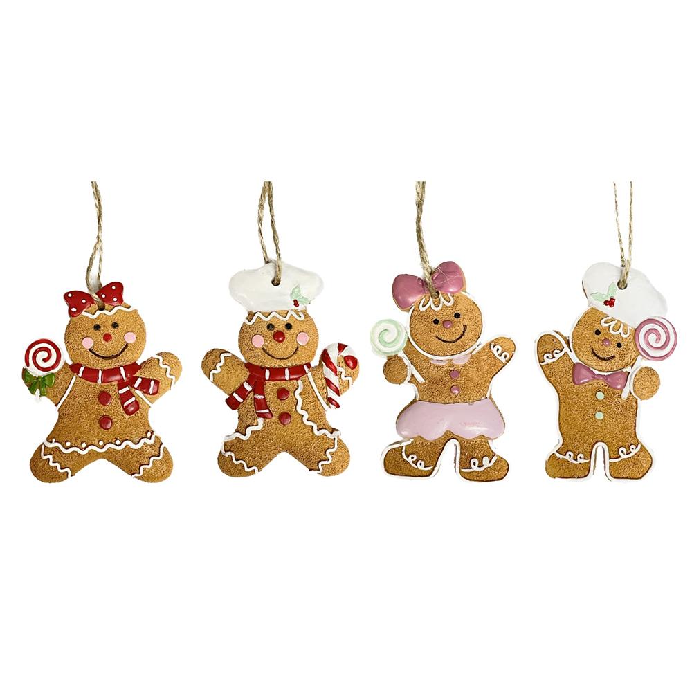 Adm 59048 Deco Albero Pan Di Zenzero Candy 6,5*1*8 4 Ass.