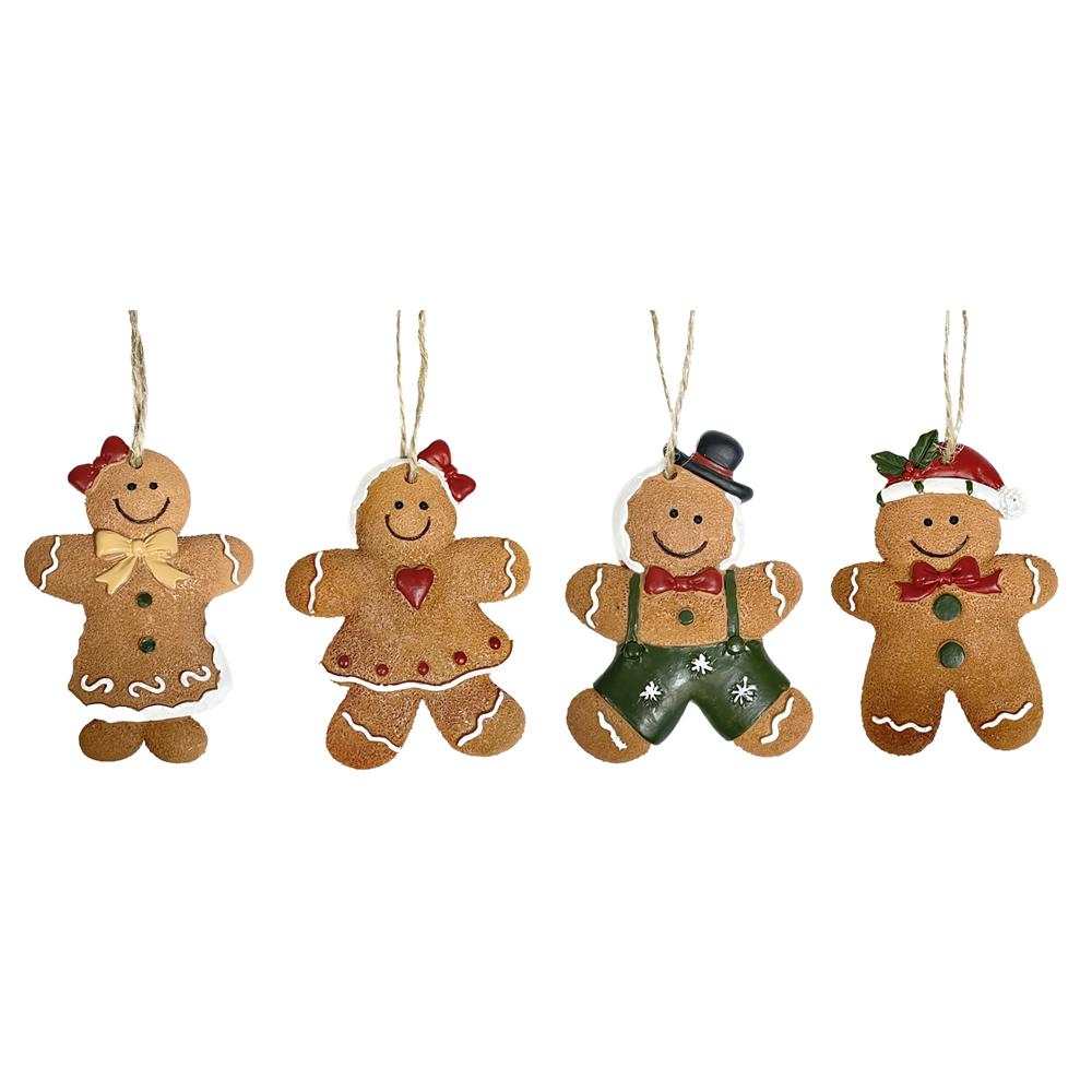 Adm 59049 Deco Albero Pan Di Zenzero Family 6*1*8 4 Ass.