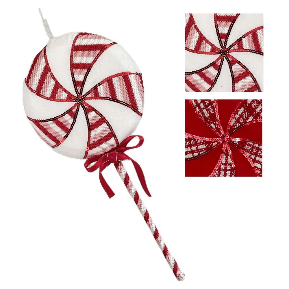 Adm 61370 Leccalecca Red Xmas Tessuto 21*4*47Cm 2 Ass. - Tessuto Rosso - Addobbi Albero | Mikasa