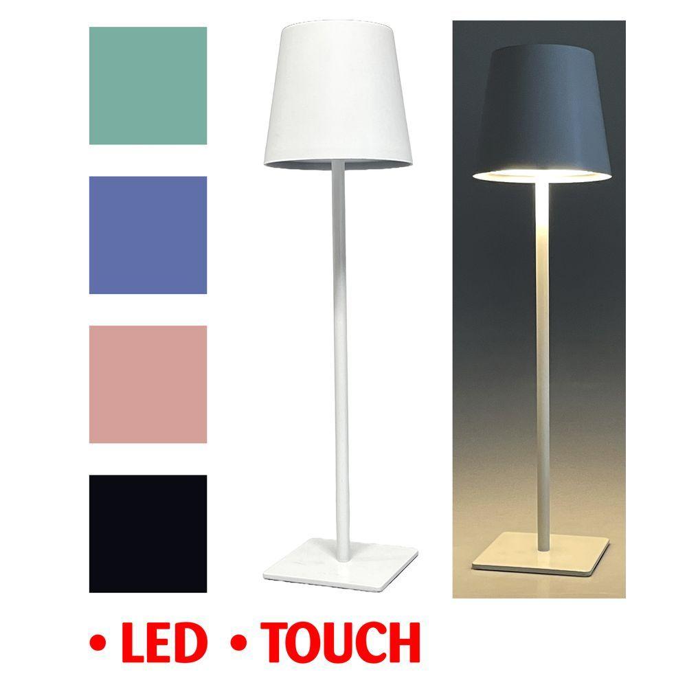 AMA 61269 Lampada Led Touch Plastic Pastello High 10*10*36Cm 4 Ass. - Plastica Assortito - Lampade | Mikasa