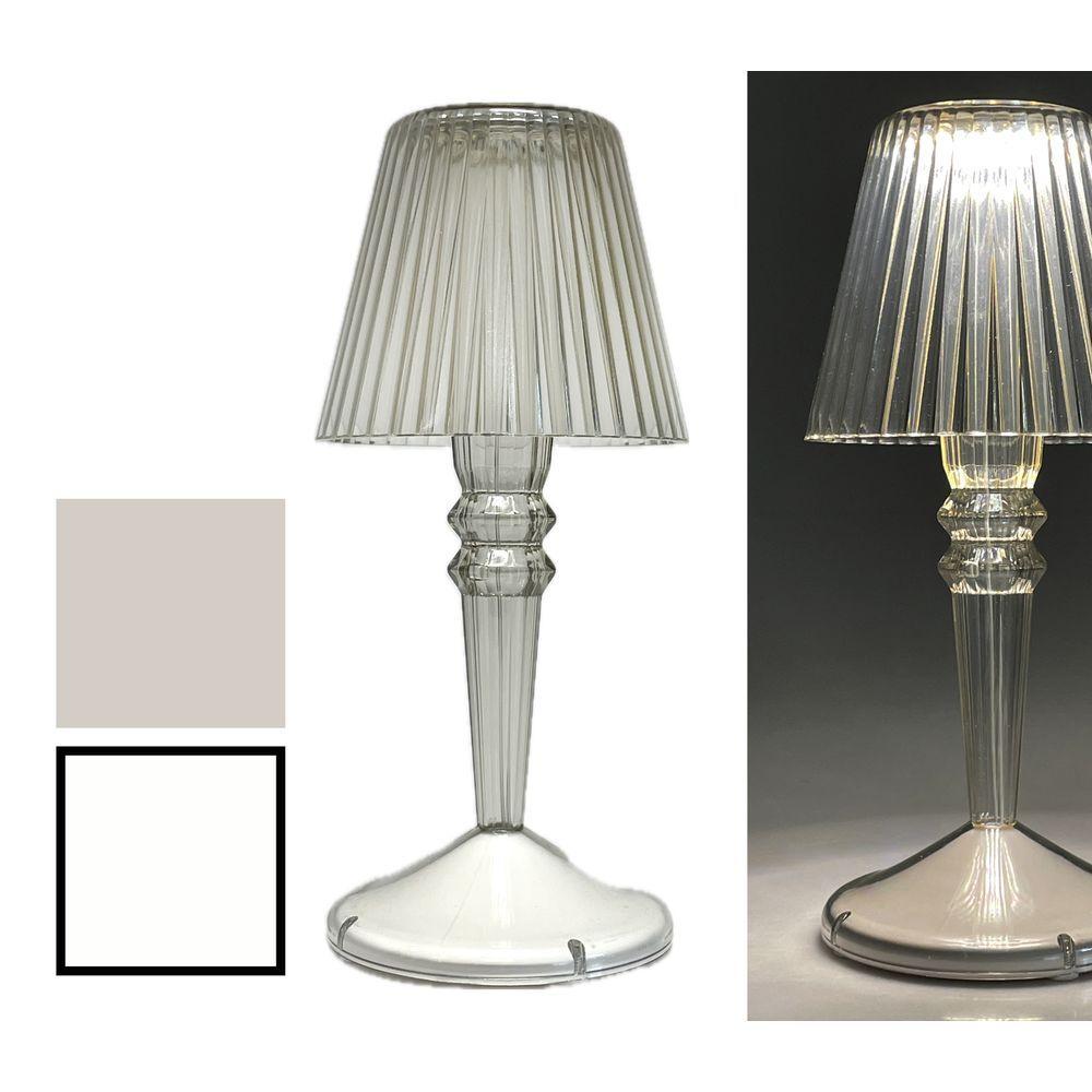 AMA 61270 Lampada Led Plastic Transparent 12*12*25,5Cm 2 Ass. - Plastica Trasparente - Lampade | Mikasa