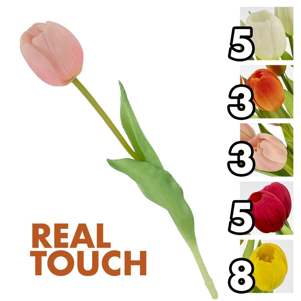 AME 62405 Stelo Tulipano Jolie 39,5Cm 5 Ass. - Silicone Assortito - Fiori | Mikasa
