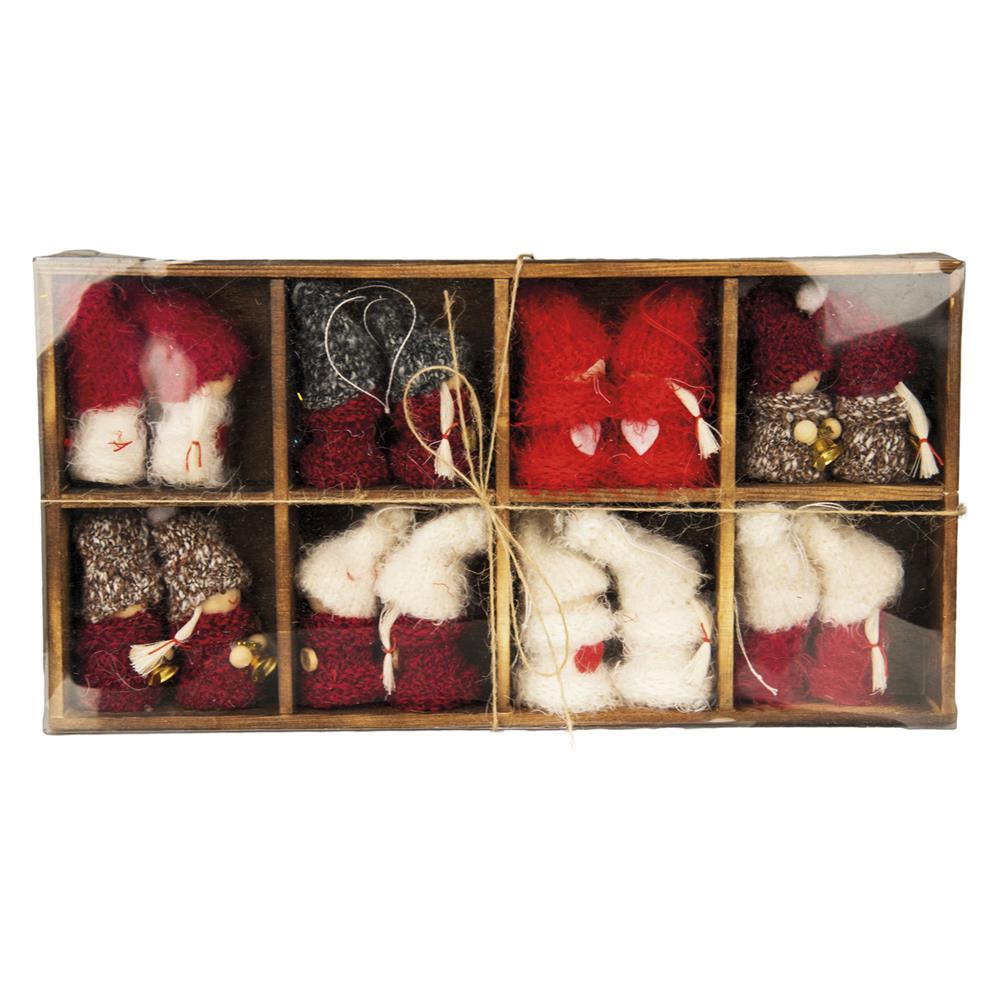 Any 54156 Mini Doll -S/16 31,5*16*4Cm - Rosso - Addobbi Albero | Mikasa