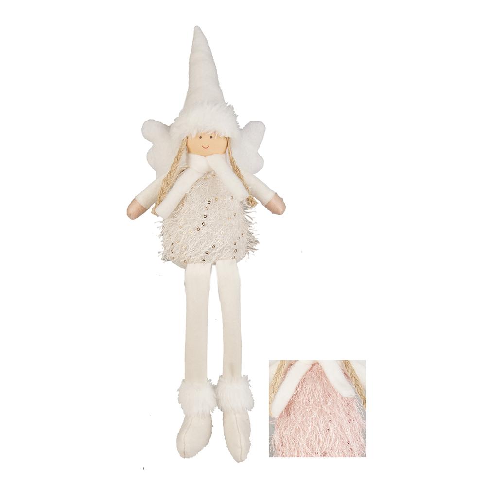 Any 57666 Deco Angioletto Glitter Seduto 12*6*35Cm 4 Ass.