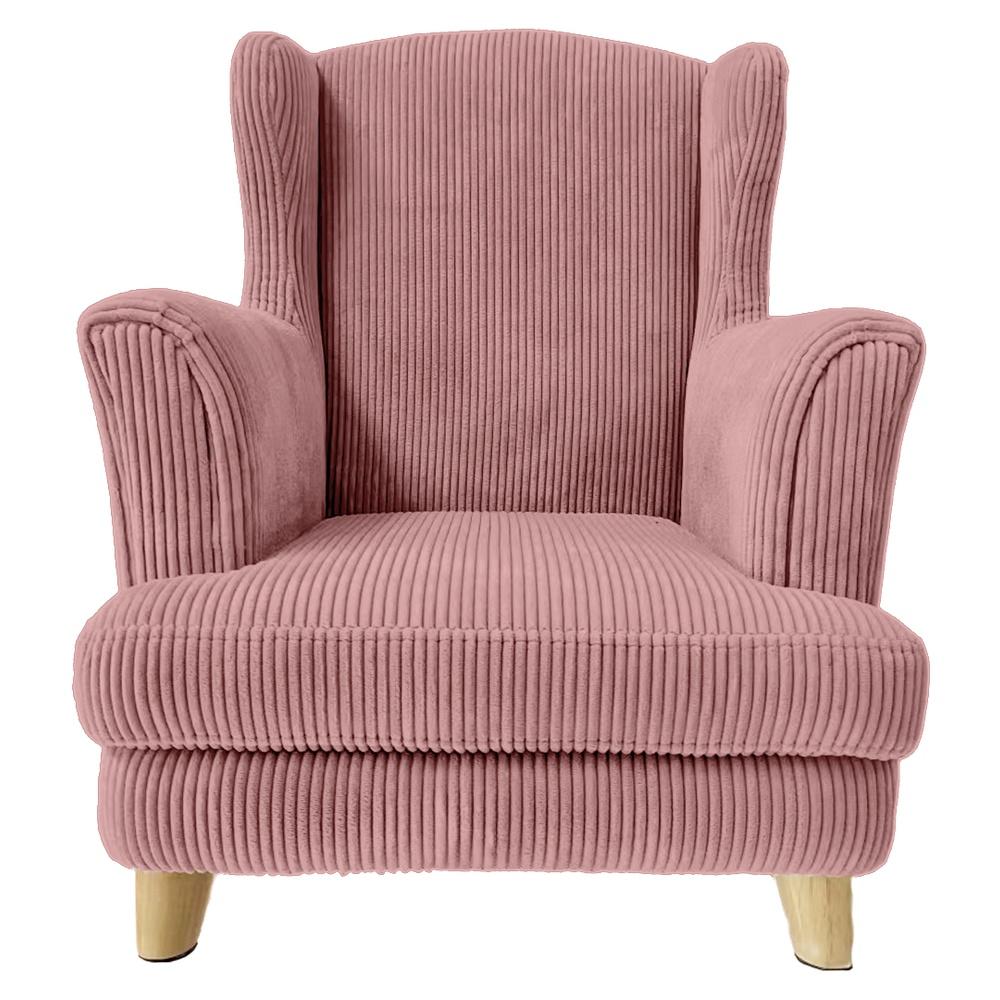 Ari 59990 Poltrona Kids Alta Velluto A Coste Rosa Antico 50*44*64Cm - Velluto Rosa - Poltrone | Mikasa