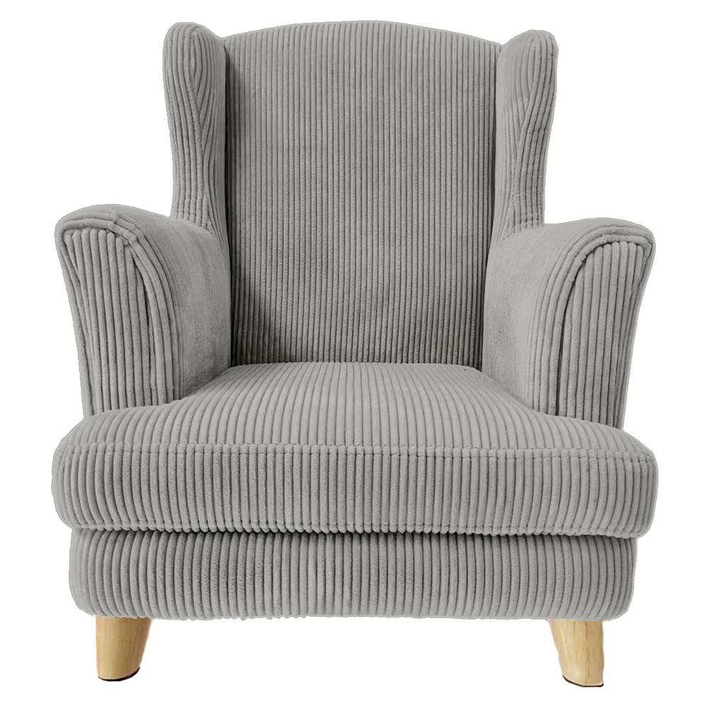 Ari 59991 Poltrona Kids Alta Velluto A Coste Grigia 50*44*64Cm - Velluto Grigio - Poltrone | Mikasa