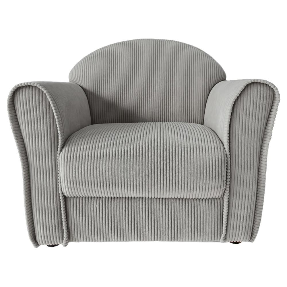 Ari 59996 Poltrona Kids Low Velluto A Coste Grigia 50*39*44Cm - Velluto Grigio - Poltrone | Mikasa