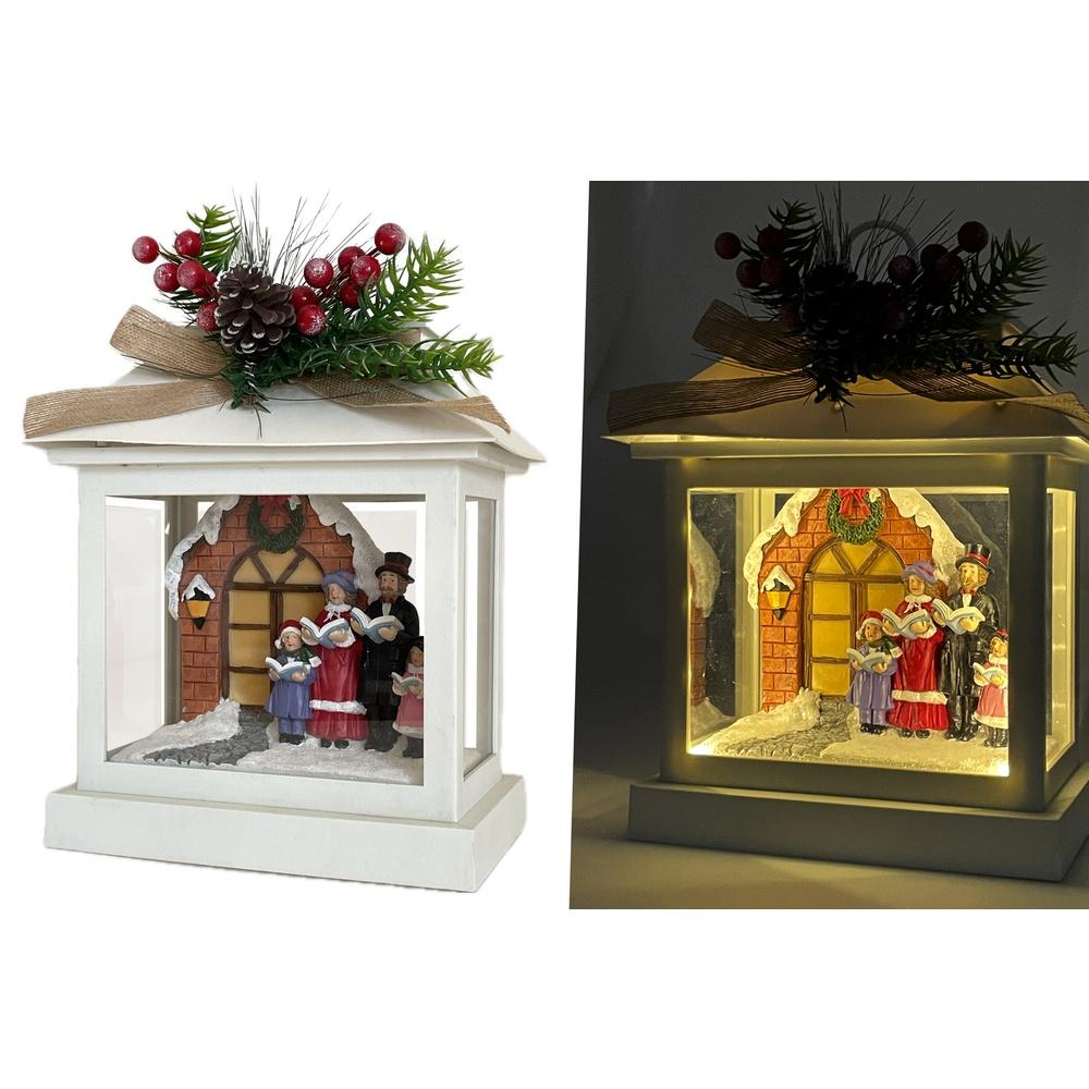 Asa 60390 Lanterna Chimney Bianca Xmas 26*17,5*31,5Cm 2 Ass. - Bianco - Lanterne | Mikasa