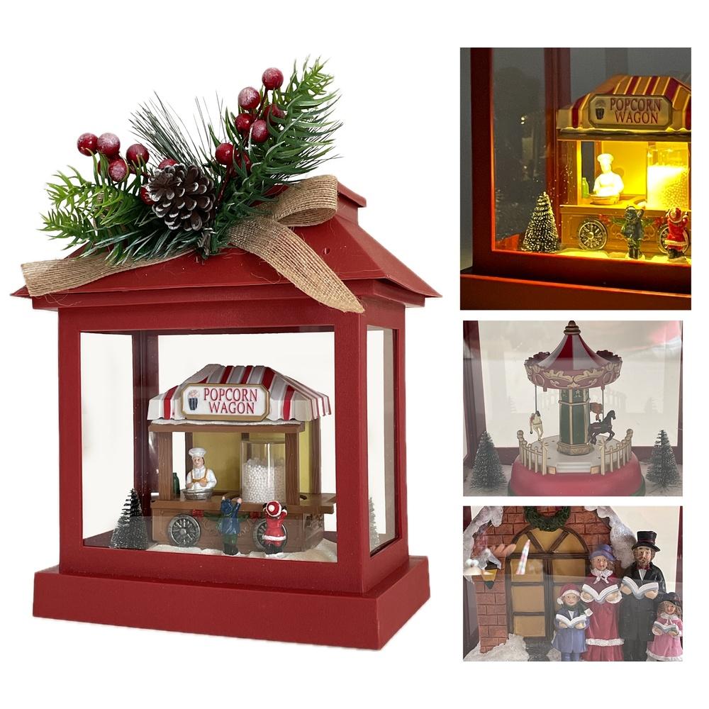 Asa 60392 Lanterna Chimney Rossa Xmas 26*17,5*31,5Cm 3 Ass. - Rosso - Lanterne | Mikasa