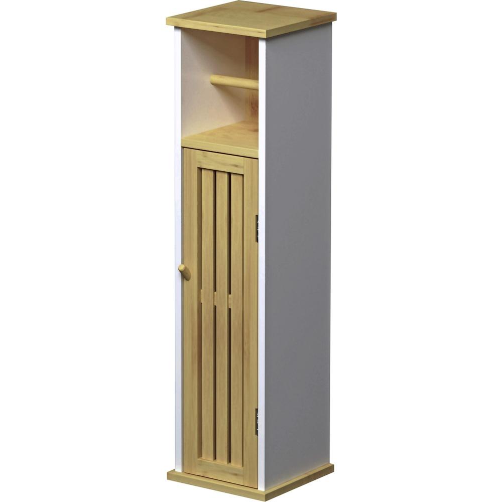 Bam 60005 Mobile Portarotolo Da Bagno White Bamboo 18*18*70Cm - Bianco - Accessori Bagno | Mikasa