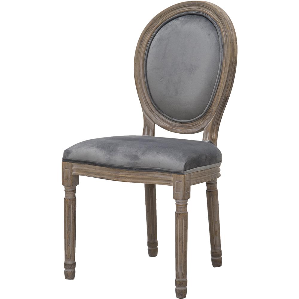 Ban 48760-48759 Sedia Elisabetta Velvet Grey 48*46*96Cm - Velluto Grigio - Sedie | Mikasa
