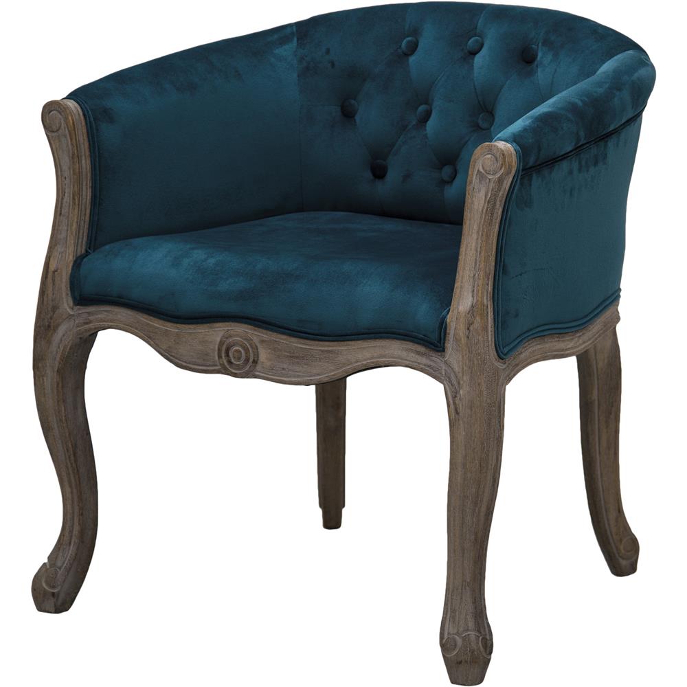 Ban 48762 Poltrona Versailles Blue Velvet 61*61*71Cm - Velluto Blu - Poltrone | Mikasa
