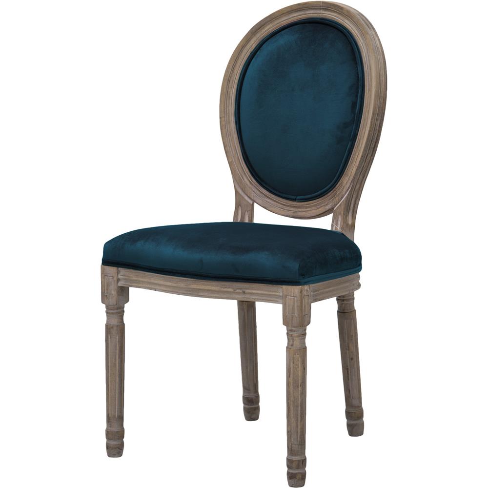 Ban 57327 Sedia Elisabetta Blue Velvet 48*46*96Cm - Velluto Blu - Sedie | Mikasa